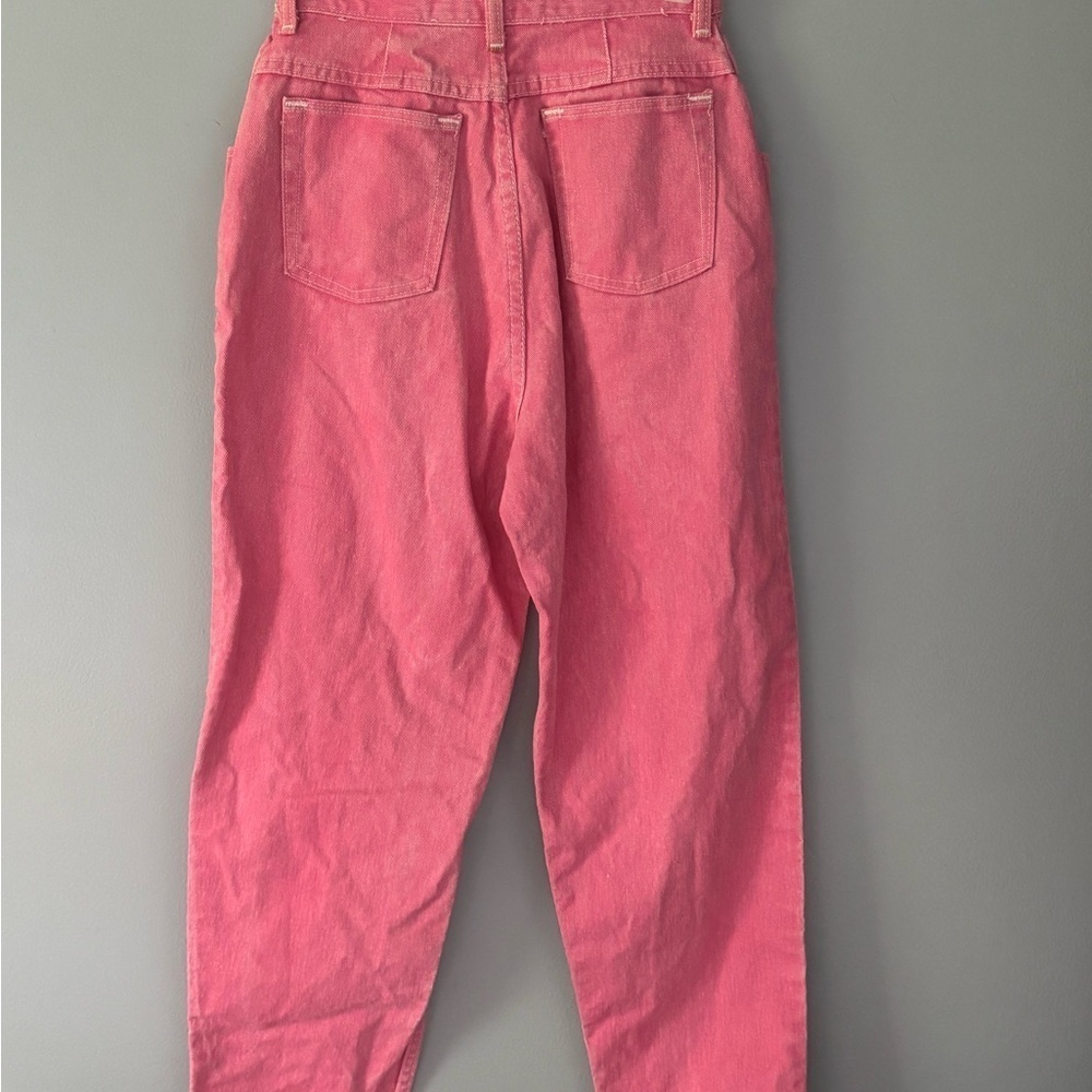 Vintage Pink Wrangler Jeans Size 7 Juniors. Pleated front. - Picture 3 of 8